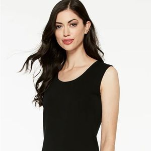 Ming Wang Sleeveless Sheath Knit Dress, Black